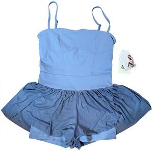 Blogilates Barre Romper in Troposphere Blue - Size S